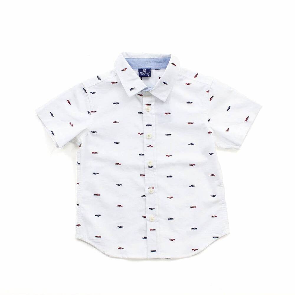 NEW BEAR CAMP toddler gilbert button down top in white